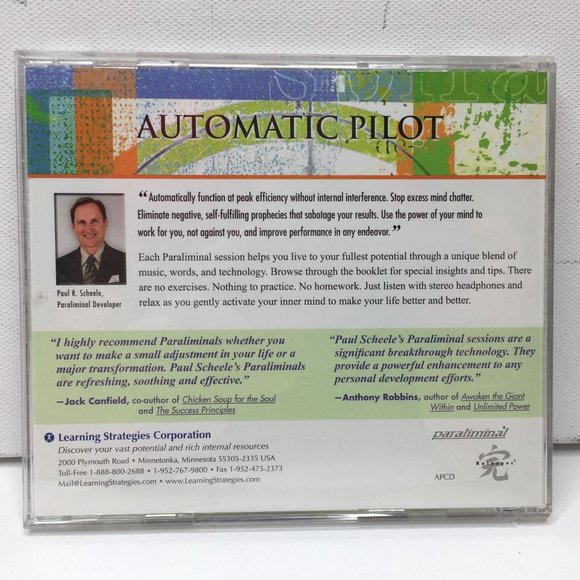 Automatic Pilot Paul R Scheele Paraliminal The Ultimate You Library CD Self Help - Picture 2 of 7